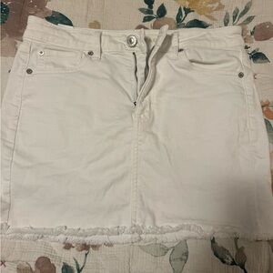 American Eagle White Denim Skirt